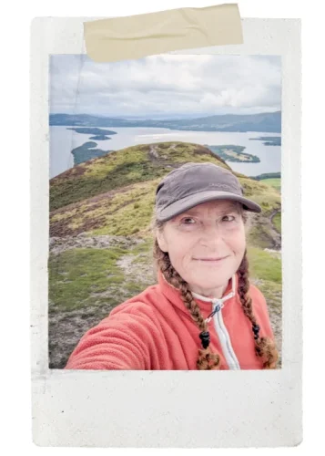 Standing on Conic Hill with Loch Lomond in the background